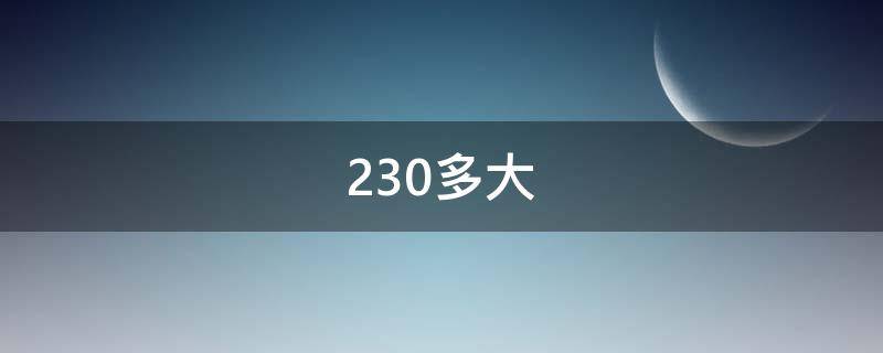 230多大 230多大尺码鞋