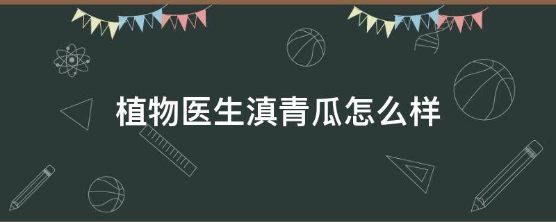 植物医生滇青瓜怎么样 植物医生滇