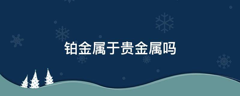 铂金属于贵金属吗 铂金属于金银首