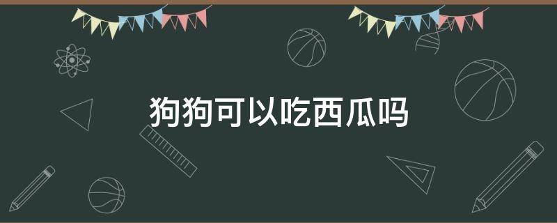 狗狗可以吃西瓜吗 狗狗可以吃西瓜